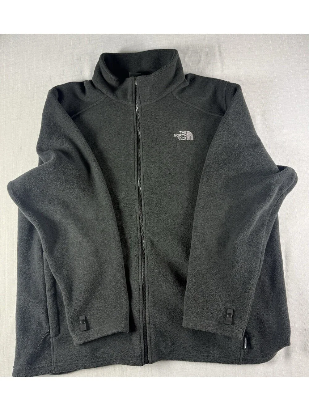 The North Face Mens Black Full Zip Fleece Jacket Size XL Polartec FlashDry